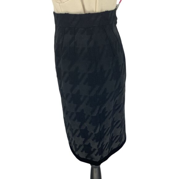 ESCADA Womens 34 US 2 Black Wool Silk Houndstooth Skirt & Blazer Elegant Luxury - Picture 14 of 16